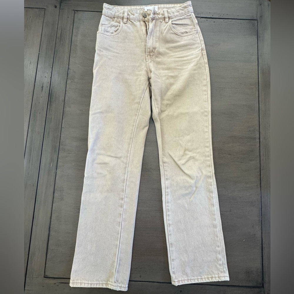 ROLLA'S Women's Light Beige Straight Leg Jeans